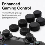 XDcase 8 pezzi Cappucci antiscivolo in silicone impilabili per joystick PS5 / Switch Pro / Xbox 360 Gamepad
