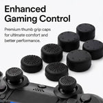 XDcase 8 pezzi Cappucci antiscivolo in silicone impilabili per joystick PS5 / Switch Pro / Xbox 360 Gamepad
