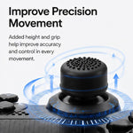 XDcase 8 pezzi Cappucci antiscivolo in silicone impilabili per joystick PS5 / Switch Pro / Xbox 360 Gamepad