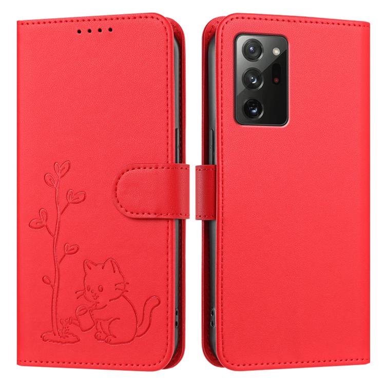 Custodia per telefono in ecopelle con fibbia a forma di albero e gatto YX0014, con cordino., For Galaxy Note20, For Galaxy S20 Ultra