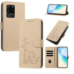 Custodia per telefono in ecopelle con fibbia a forma di albero e gatto YX0014, con cordino., For Galaxy Note20, For Galaxy S20 Ultra