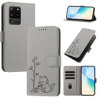 Custodia per telefono in ecopelle con fibbia a forma di albero e gatto YX0014, con cordino., For Galaxy Note20, For Galaxy S20 Ultra