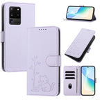 Custodia per telefono in ecopelle con fibbia a forma di albero e gatto YX0014, con cordino., For Galaxy Note20, For Galaxy S20 Ultra
