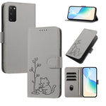 Custodia per telefono in ecopelle con fibbia a forma di albero e gatto YX0014, con cordino., For Galaxy S23 5G, For Galaxy S20 FE