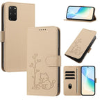 Custodia per telefono in ecopelle con fibbia a forma di albero e gatto YX0014, con cordino., For Galaxy S20, For Galaxy S20+