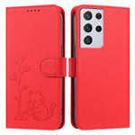 Custodia per telefono in ecopelle con fibbia a forma di albero e gatto YX0014, con cordino., For Galaxy S21 Ultra 5G, For Galaxy Note20 Ultra