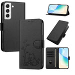 Custodia per telefono in ecopelle con fibbia a forma di albero e gatto YX0014, con cordino., For Galaxy S22 5G, For Galaxy S21 FE 5G