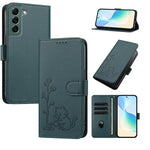 Custodia per telefono in ecopelle con fibbia a forma di albero e gatto YX0014, con cordino., For Galaxy S22 Ultra 5G, For Galaxy S22+ 5G