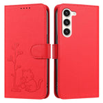 Custodia per telefono in ecopelle con fibbia a forma di albero e gatto YX0014, con cordino., For Galaxy S23 5G, For Galaxy S20 FE