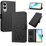 Custodia per telefono in ecopelle con fibbia a forma di albero e gatto YX0014, con cordino., For Galaxy S25 FE 5G, For Galaxy S25 Edge 5G
