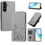 Custodia per telefono in ecopelle con fibbia a forma di albero e gatto YX0014, con cordino., For Galaxy S25 FE 5G, For Galaxy S25 Edge 5G