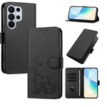 Custodia per telefono in ecopelle con fibbia a forma di albero e gatto YX0014, con cordino., For Galaxy S26 Ultra 5G, For Galaxy S26 5G