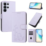 Custodia per telefono in ecopelle con fibbia a forma di albero e gatto YX0014, con cordino., For Galaxy S26 Ultra 5G, For Galaxy S26 5G