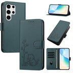 Custodia per telefono in ecopelle con fibbia a forma di albero e gatto YX0014, con cordino., For Galaxy S25 Ultra 5G, For Galaxy S24 FE 5G