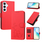 Custodia per telefono in ecopelle con fibbia a forma di albero e gatto YX0014, con cordino., For Galaxy S26 FE 5G, For Galaxy S26+ 5G