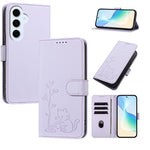 Custodia per telefono in ecopelle con fibbia a forma di albero e gatto YX0014, con cordino., For Galaxy S26 FE 5G, For Galaxy S26+ 5G