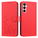 Custodia per telefono in ecopelle con fibbia a forma di albero e gatto YX0014, con cordino., For Galaxy A05s, For Galaxy A25 5G