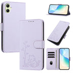 Custodia per telefono in ecopelle con fibbia a forma di albero e gatto YX0014, con cordino., For Galaxy A06 4G / 5G, For Galaxy A56 5G