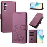 Custodia per telefono in ecopelle con fibbia a forma di albero e gatto YX0014, con cordino., For Galaxy A54 5G, For Galaxy A14 5G