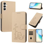 Custodia per telefono in ecopelle con fibbia a forma di albero e gatto YX0014, con cordino., For Galaxy A54 5G, For Galaxy A14 5G