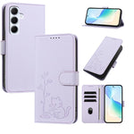 Custodia per telefono in ecopelle con fibbia a forma di albero e gatto YX0014, con cordino., For Galaxy A26 5G, For Galaxy A36 5G