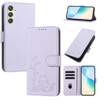 Custodia per telefono in ecopelle con fibbia a forma di albero e gatto YX0014, con cordino., For Galaxy A05s, For Galaxy A25 5G