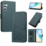 Custodia per telefono in ecopelle con fibbia a forma di albero e gatto YX0014, con cordino., For Galaxy A24 4G, For Galaxy A34 5G