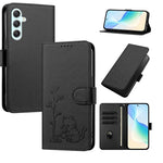 Custodia per telefono in ecopelle con fibbia a forma di albero e gatto YX0014, con cordino., For Galaxy A35 5G, For Galaxy A05