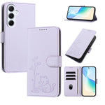 Custodia per telefono in ecopelle con fibbia a forma di albero e gatto YX0014, con cordino., For Galaxy A06 4G / 5G, For Galaxy A56 5G
