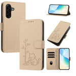 Custodia per telefono in ecopelle con fibbia a forma di albero e gatto YX0014, con cordino., For Galaxy A57 5G, For Galaxy A37 5G