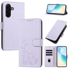 Custodia per telefono in ecopelle con fibbia a forma di albero e gatto YX0014, con cordino., For Galaxy A57 5G, For Galaxy A37 5G