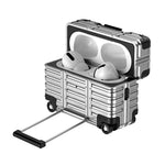 Custodia per auricolari XDcase con design a valigia, ibrida in PC e TPU, con supporto., For AirPods Pro 3, For AirPods Pro 2 / 1