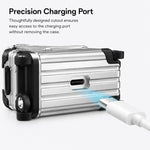 Custodia per auricolari XDcase con design a valigia, ibrida in PC e TPU, con supporto., For AirPods Pro 3, For AirPods Pro 2 / 1