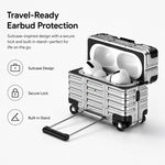 Custodia per auricolari XDcase con design a valigia, ibrida in PC e TPU, con supporto., For AirPods Pro 3, For AirPods Pro 2 / 1