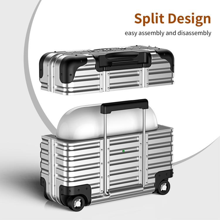 Custodia per auricolari XDcase con design a valigia, ibrida in PC e TPU, con supporto., For AirPods Pro 3, For AirPods Pro 2 / 1
