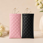 Set di 2 custodie impermeabili in pelle PU per occhiali.
