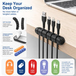 Set di 3 organizer per cavi in silicone