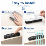 Set di 3 organizer per cavi in silicone