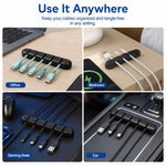 Set di 3 organizer per cavi in silicone