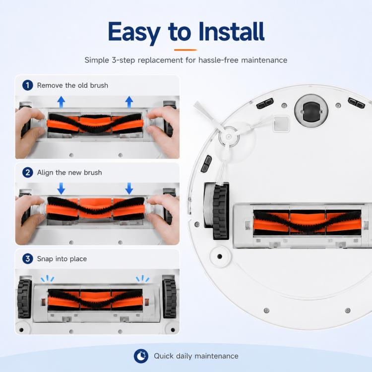 Ricambi per robot aspirapolvere Xiaomi Mijia Omni B101CN / 1S / 2 / 2S / 3, Main Brush, Dual White Side Brush, Dual Black Side Brush, Dual Filter, Thick Striped Mop Pad, Grey Striped Mop Pad, Grey Fine Mop Pad, White Fine Mop Pad, Blue Striped Mop Pad ...
