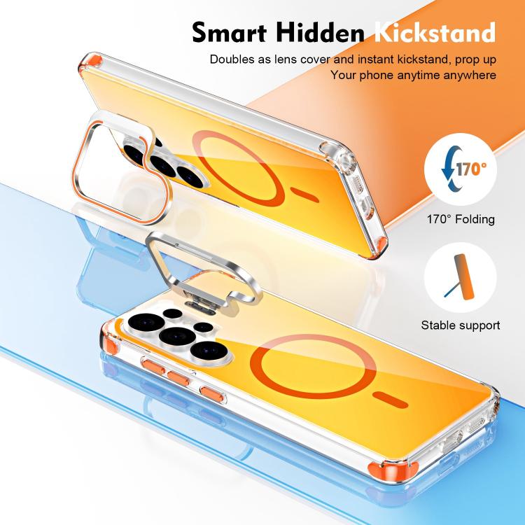Custodia magnetica con supporto e lente camaleontica, For Galaxy S26 Ultra 5G, For Galaxy A57 5G