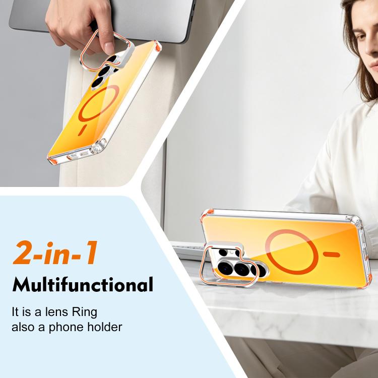 Custodia magnetica con supporto e lente camaleontica, For Galaxy S26 Ultra 5G, For Galaxy A57 5G
