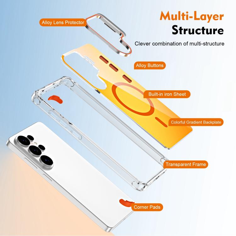 Custodia magnetica con supporto e lente camaleontica, For Galaxy S26 Ultra 5G, For Galaxy A57 5G
