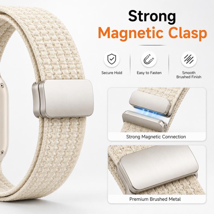 Cinturino per orologio in nylon intrecciato con fibbia magnetica xDfind, For Apple Watch 42 / 44 / 45 / 46 / 49mm