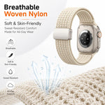 Cinturino per orologio in nylon intrecciato con fibbia magnetica xDfind, For Apple Watch 42 / 44 / 45 / 46 / 49mm