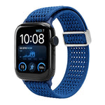 Cinturino per orologio xDfind in nylon intrecciato con fibbia magnetica e design traforato., For Apple Watch 42 / 44 / 45 / 46 / 49mm, For Apple Watch 38 / 40 / 41 / S11 42mm