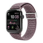 Cinturino per orologio xDfind in nylon intrecciato con fibbia magnetica e design traforato., For Apple Watch 42 / 44 / 45 / 46 / 49mm, For Apple Watch 38 / 40 / 41 / S11 42mm