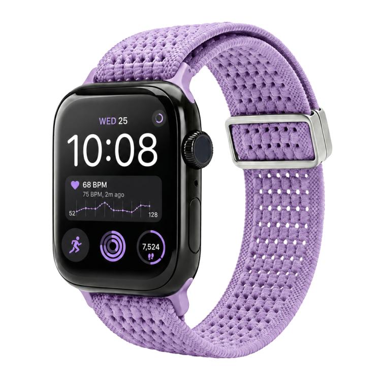 Cinturino per orologio xDfind in nylon intrecciato con fibbia magnetica e design traforato., For Apple Watch 42 / 44 / 45 / 46 / 49mm, For Apple Watch 38 / 40 / 41 / S11 42mm