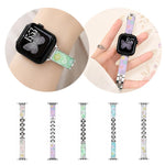 Cinturino per orologio xDfind in metallo e resina epossidica con motivo floreale, For Apple Watch 42 / 44 / 45 / 46 / 49mm, For Apple Watch 38 / 40 / 41 / S11 42mm