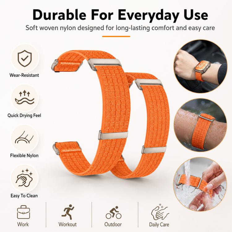 Cinturino per orologio xDfind in nylon traspirante a due sezioni con chiusura a strappo., For Huawei Watch Fit 5 / Fit 5 Pro / Fit 4